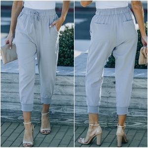 Grey Minimalist Pocket Pocket Joggers